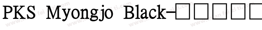 PKS Myongjo Black字体转换